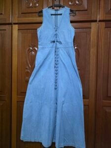 Vestido jeans longo - La Portt