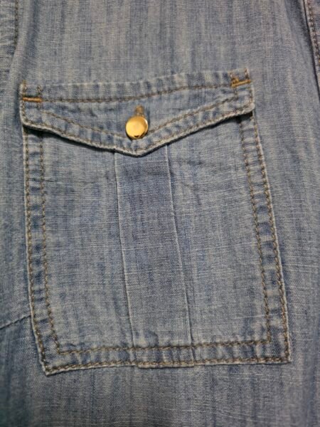 Vestido chemise jeans Bebela com faixa – tamanho M